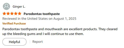 My Parodontax stopped bleeding gums