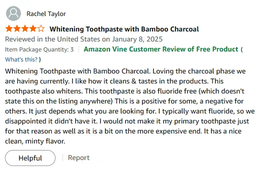 I Love This Charcoal Whitening Toothpaste