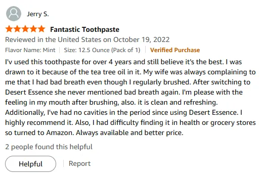 My Desert Essence Toothpaste Secret for Fresh Breath