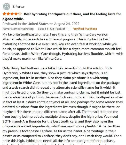 My Go-To Hydrating Toothpaste with Antioxidants