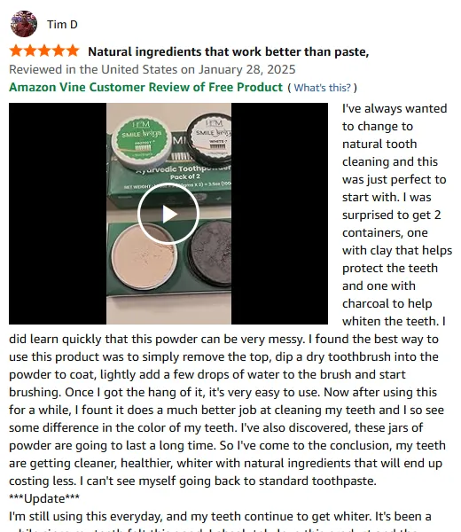 My Natural Toothpowder Gave Me Whiter Teeth