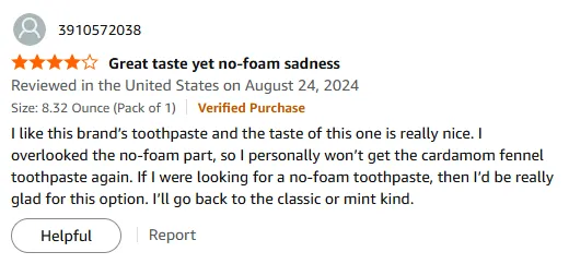 My honest Auromere cardamom toothpaste review: great taste, no foam