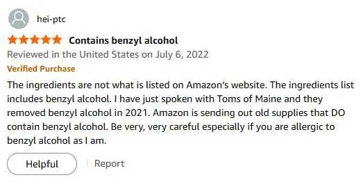 I Found Benzyl Alcohol in My Toothpaste – Beware