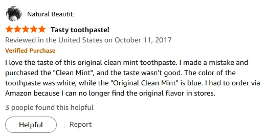 I Love Original Clean Mint Toothpaste Best