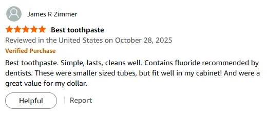 My dentist-recommended fluoride toothpaste cleans great value