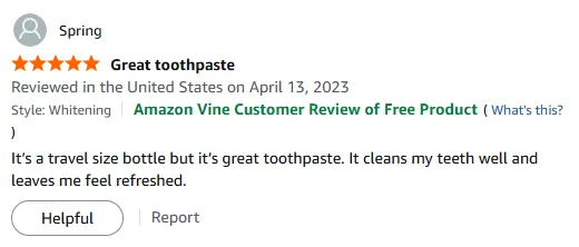 My Travel Size Whitening Toothpaste Win