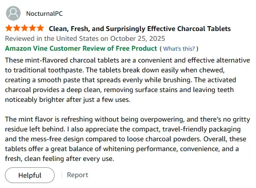 My Mint Charcoal Tablets for Whiter Teeth