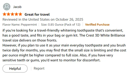 My Go-To Travel Whitening Toothpaste for Gym and Bag