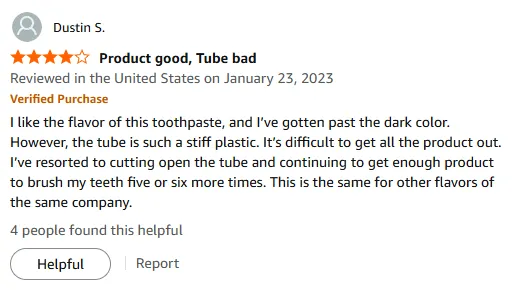 I Love Hello Charcoal Toothpaste But Tube Needs Improvement