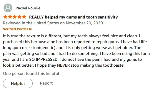 My Aloe Gum Repair Toothpaste Ended Pain