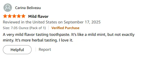 I Love This Mild Herbal Toothpaste's Gentle Freshness