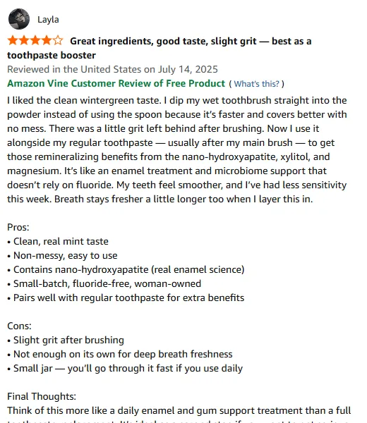 My Natural Tooth Powder Review: Enamel Remineralization Secret