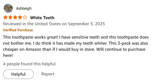 Gentle Whitening Toothpaste for Sensitive Teeth – I Love It!