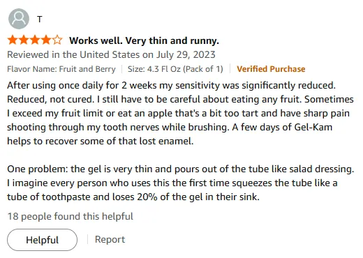 My Gel-Kam Gel: Effective for Tooth Sensitivity
