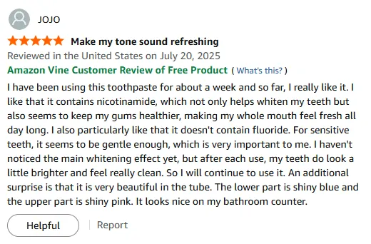 My Nicotinamide Toothpaste Brightens Sensitive Teeth Gently