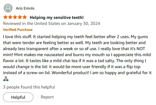 My Gums and Teeth Love This Non-Mint Tooth Powder