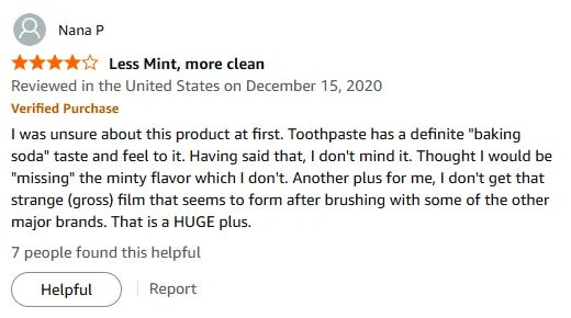 My Baking Soda Toothpaste No Gross Film