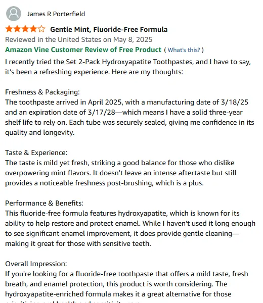 I Love This Hydroxyapatite Toothpaste for Enamel