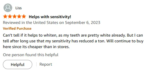 My Toothpaste Reduced Sensitivity a Ton