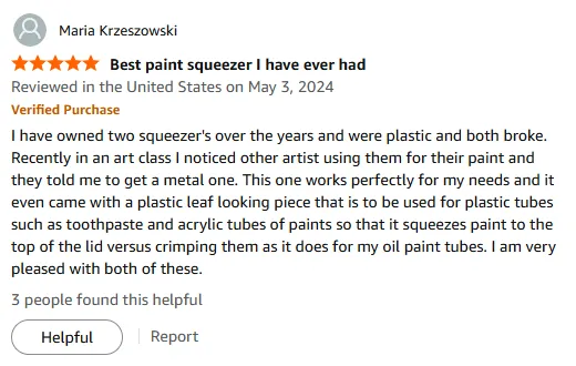 I love this durable metal toothpaste squeezer
