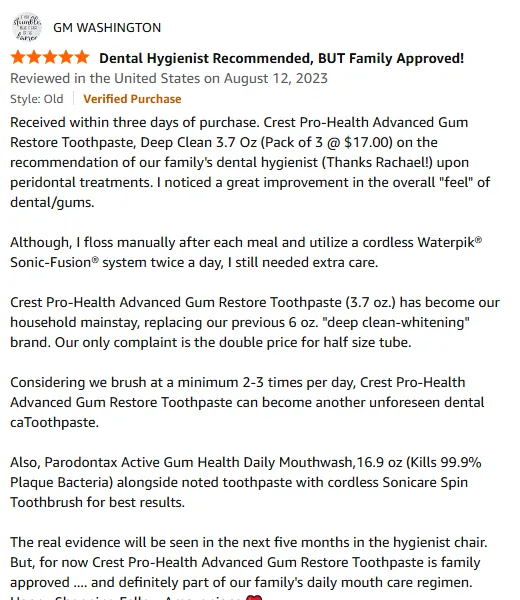 How Crest Pro-Health Gum Restore Improved My Gums