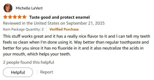 My teeth feel cleaner with hydroxyapatite toothpaste