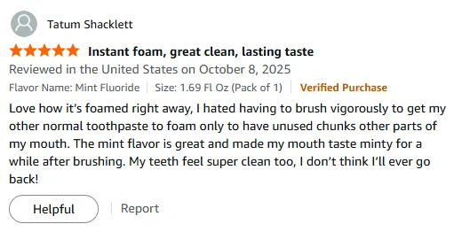 My Foaming Toothpaste Gives Instant Clean and Freshness