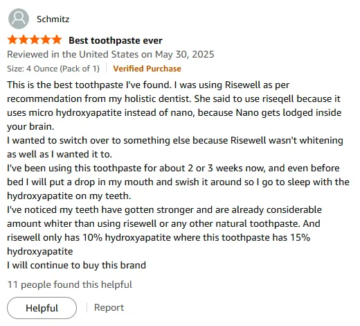 My Teeth Stronger, Whiter with Micro-HA Toothpaste