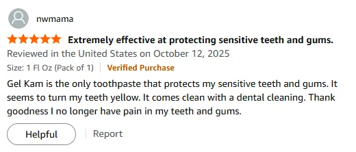 My Gel Kam: Best Sensitive Teeth Toothpaste